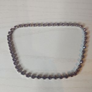 Silver and pink bracelet 9 inches
